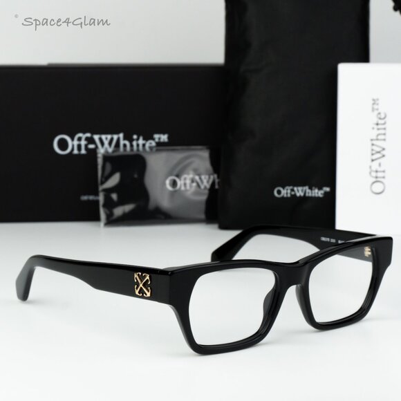 Off-White Men Eyeglasses Black Square OERJ07E STYLE 7E 1000 NEW AUTHENTIC - Picture 3 of 8